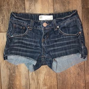 low rise jean shorts